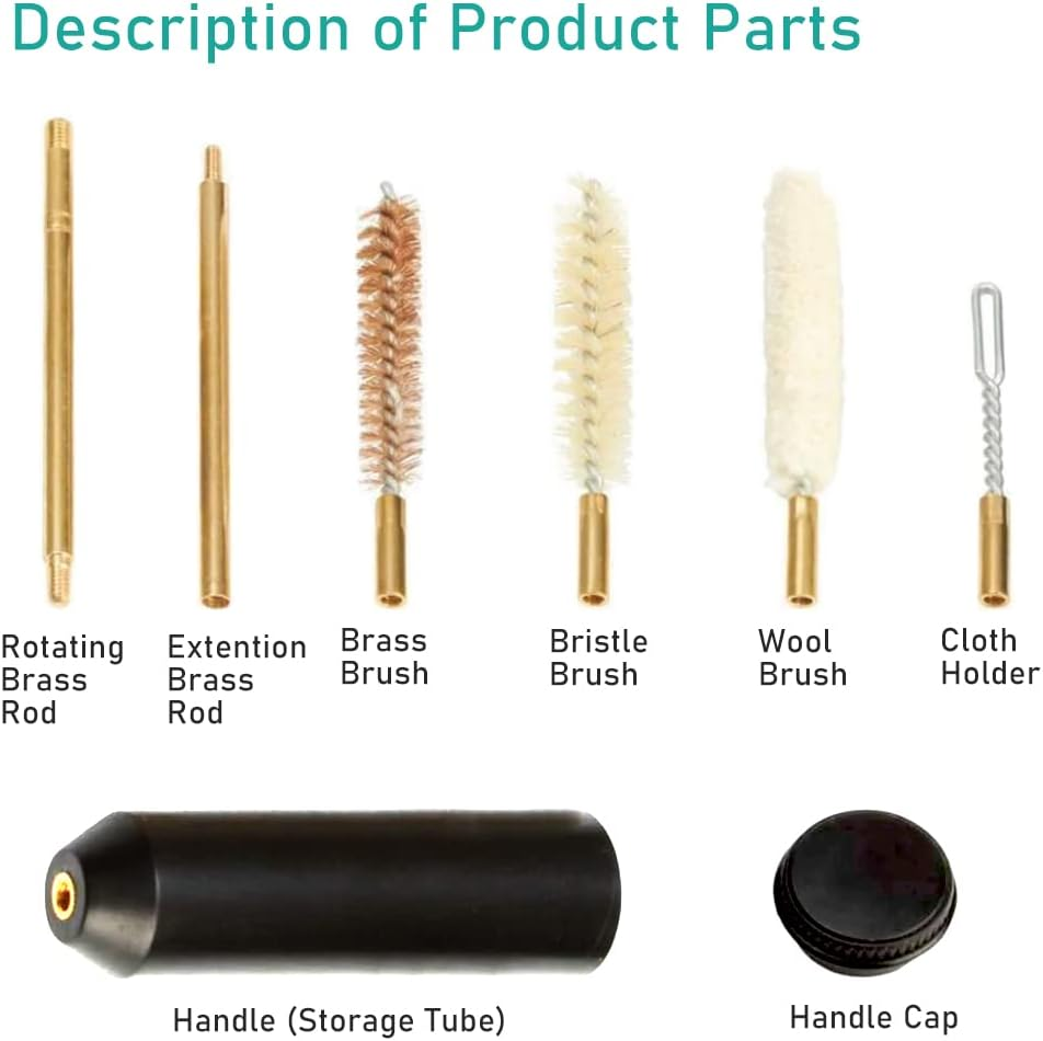 Gun Cleaning Rod - 7 шт./компл. пистолеты 9 мм набор